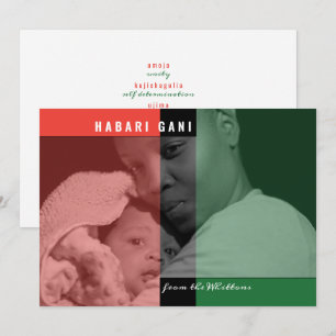 Kwanzaa Colours Photo Card