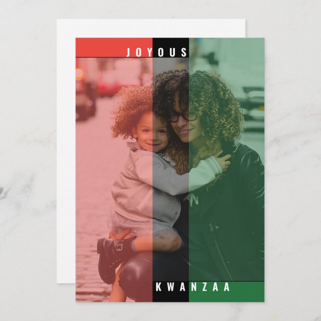 Kwanzaa Colours Photo Card (Front/Back)
