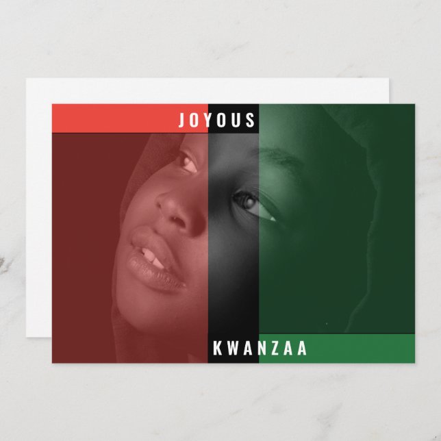 Kwanzaa Colours Photo Card (Front/Back)