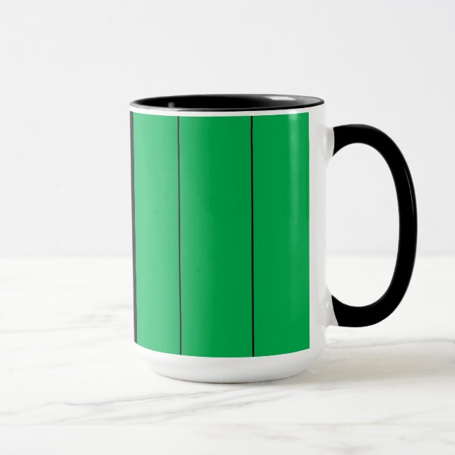 Kwanzaa Colours Red Black Green Stripes Pattern Mug (Right)
