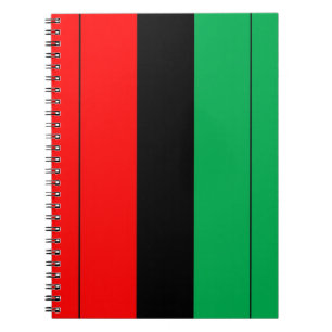 Kwanzaa Colours Red Black Green Stripes Pattern Notebook