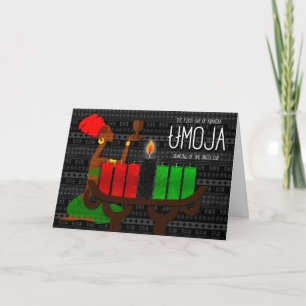 Kwanzaa Day 1 Unity the Lighting of Black Candle Holiday Card