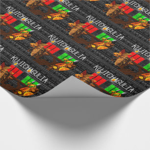 Kwanzaa Day 2 Kujichagulia Kinara Determination Wrapping Paper
