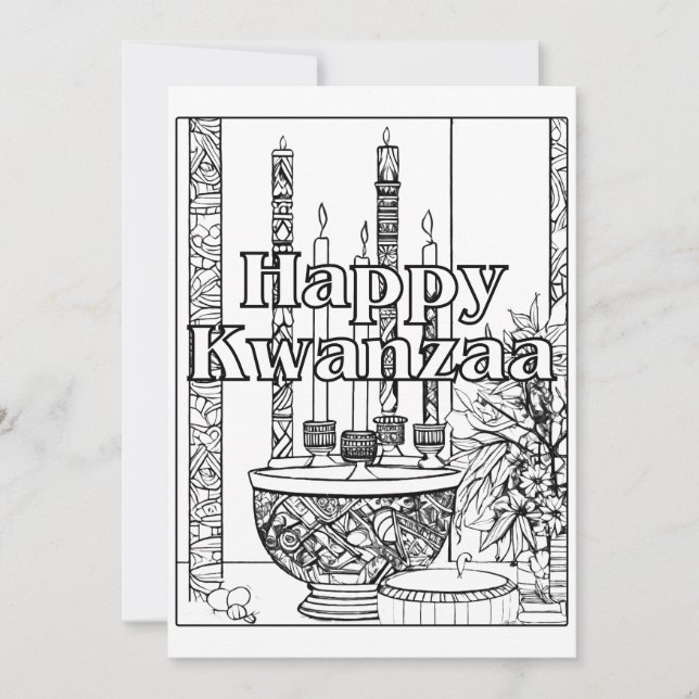 Kwanzaa designs  holiday card (Front)