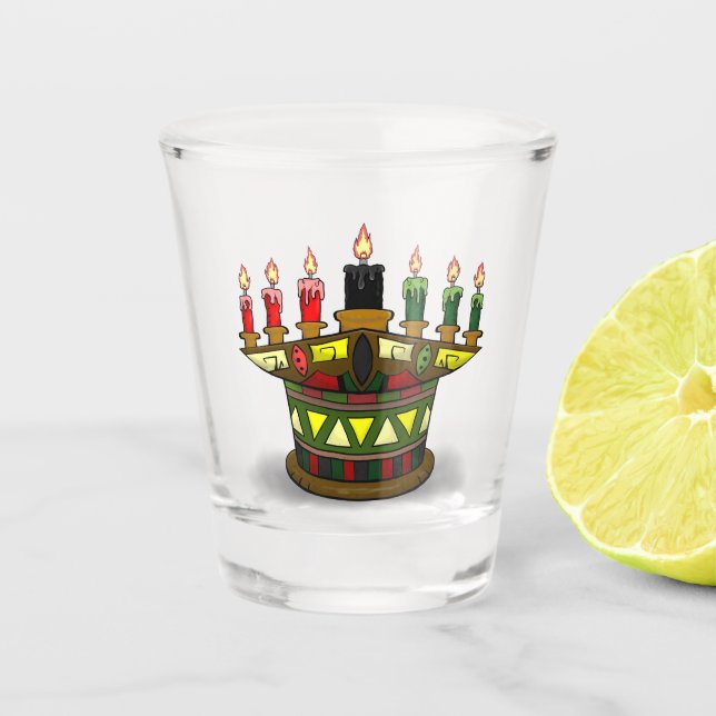 Kwanzaa first fruits shot glass (Front)