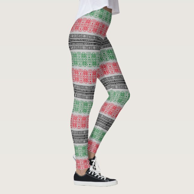 Kwanzaa Flag Patterns Leggings (Right)