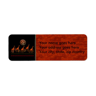 Kwanzaa Giraffes Return Address Label