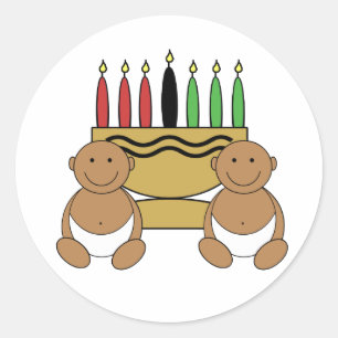 Kwanzaa Graphic Classic Round Sticker