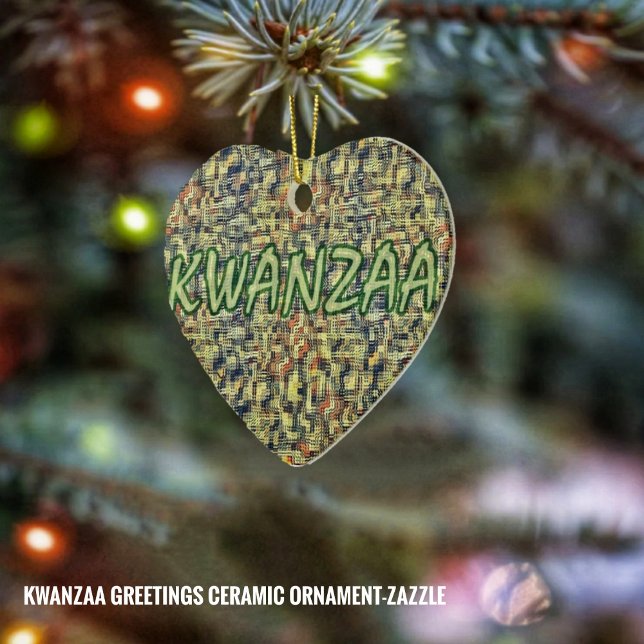 Kwanzaa Greetings Ceramic Tree Decoration (Creator Uploaded)
