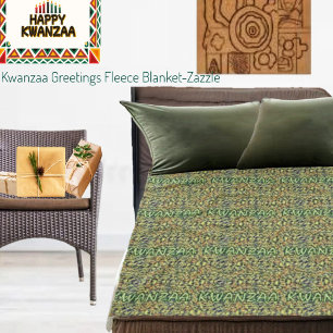 Kwanzaa Greetings Fleece Blanket