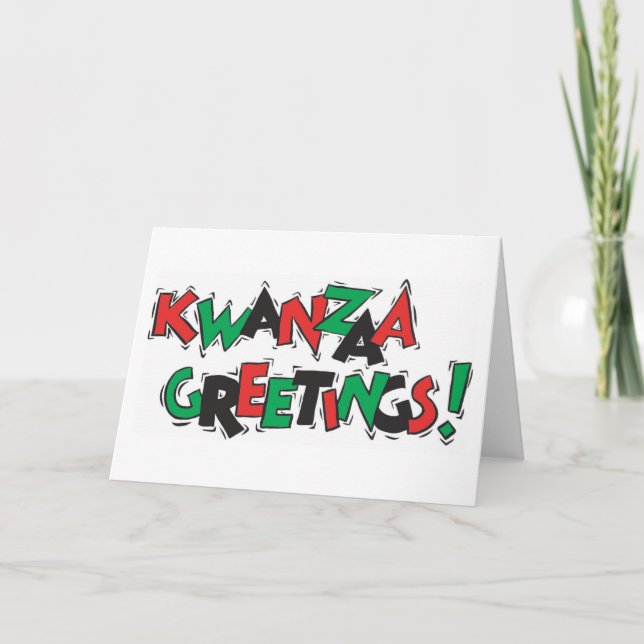 Kwanzaa Greetings Holiday Card (Front)