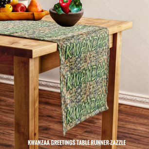 Kwanzaa Greetings Short Table Runner