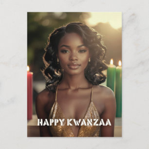 KWANZAA - HAPPY KWANZAA -  HOLIDAY POSTCARD
