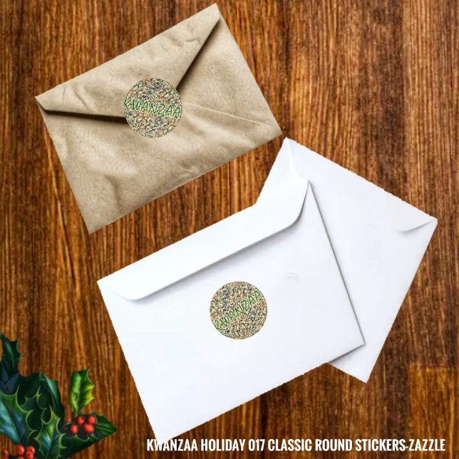 Kwanzaa Holiday 017 Classic Round Sticker (Creator Uploaded)