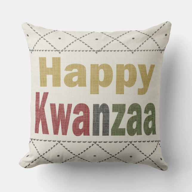 Kwanzaa Home Decor Throw Pillow (Front)