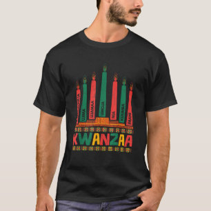 Kwanzaa Kinara Funny African American Celebration  T-Shirt