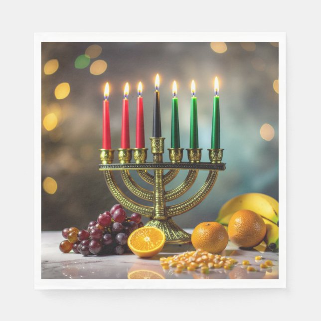 KWANZAA - KINARA -  NAPKIN (Front)