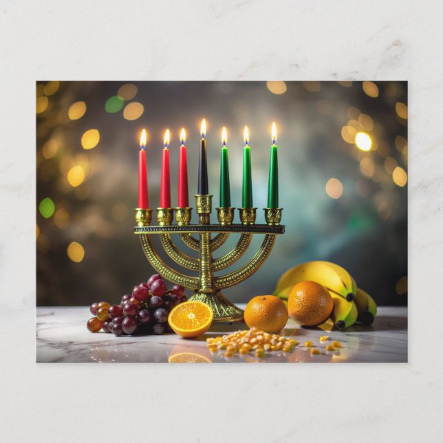 KWANZAA - KINARA -  POSTCARD (Front)
