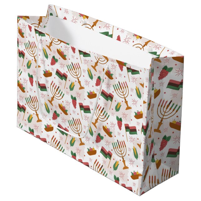Kwanzaa Large Gift Bag (Front Angled)