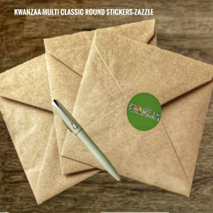 Kwanzaa-Multi Classic Round Sticker