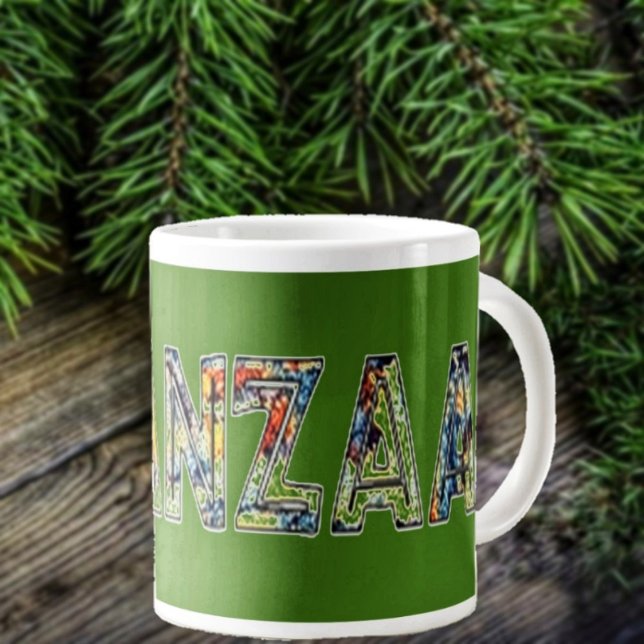 Kwanzaa-Multi   Large Coffee Mug (This coffee mug would make a great gift, for Kwanzaa!)