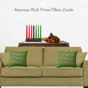Kwanzaa- Multi Throw Pillow
