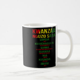 Kwanzaa - Nguzo Saba The Seven Principles Distress Coffee Mug