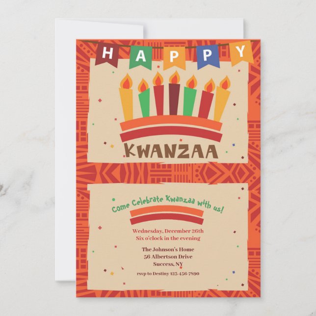 Kwanzaa Party Invitation (Front)