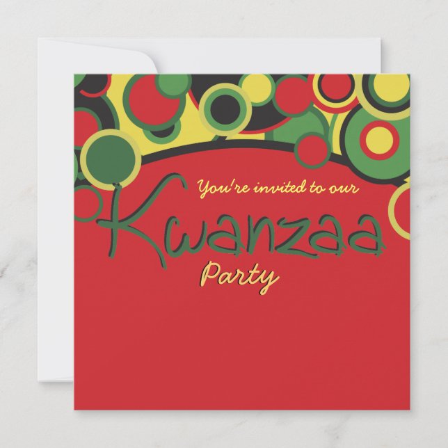 Kwanzaa Party Invitations (Front)
