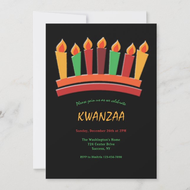 Kwanzaa Party Invitations (Front)