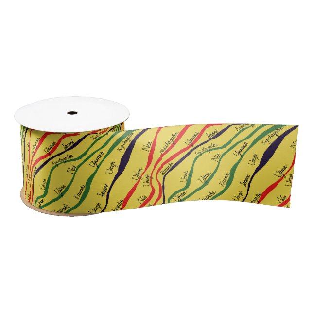 Kwanzaa Patterns Satin Ribbon (Spool)