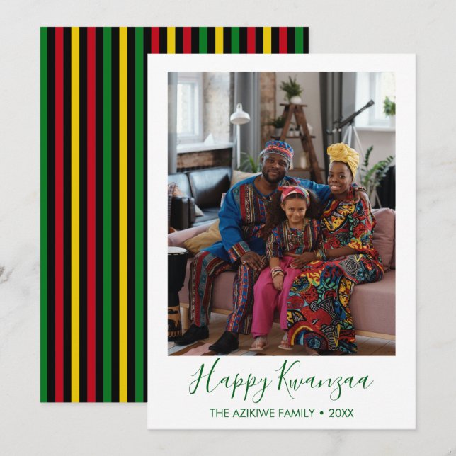 Kwanzaa Photo Holiday Card (Front/Back)