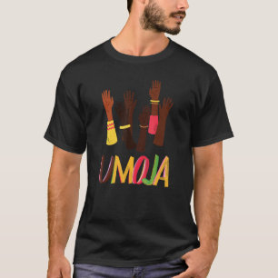 Kwanzaa Principles Green and Red Font African Prin T-Shirt