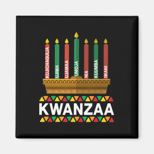 Kwanzaa Principles Kwanzaa Candles Kinara Pan Afri Magnet