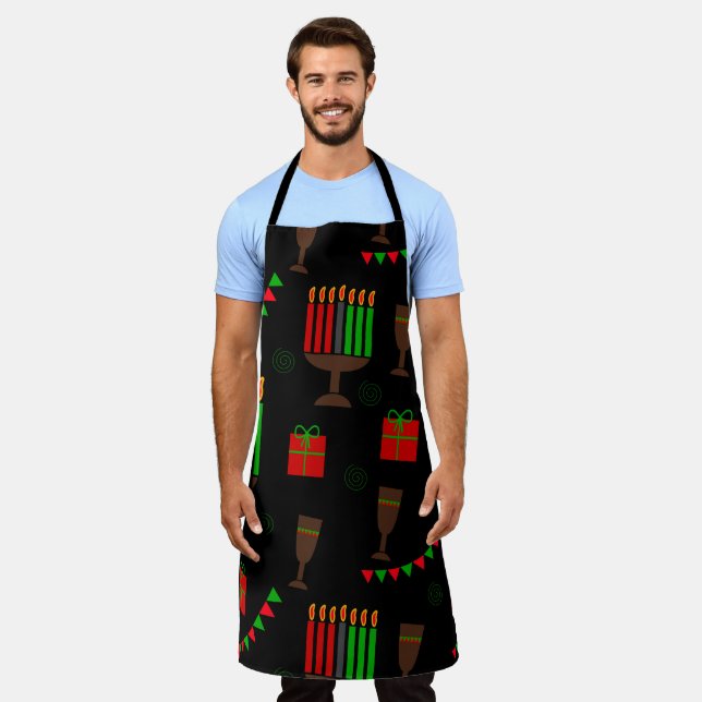 Kwanzaa Print Apron (Worn)