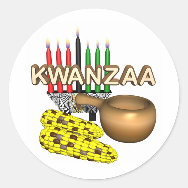 Kwanzaa Purpose Holiday Classic Round Sticker (Front)