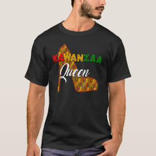 Kwanzaa Queen African American Africa Pride Black  T-Shirt
