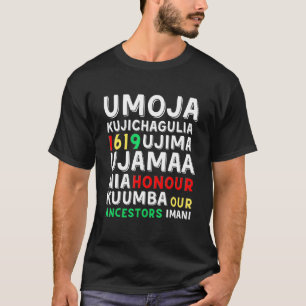 Kwanzaa  Seven Principles Afro American Kwanza Sym T-Shirt