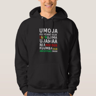 Kwanzaa Seven Principles Afro American Kwanza Symb Hoodie