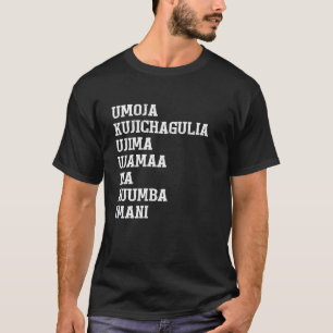 Kwanzaa Seven Principles Afro Umoja Imani Nguzo Sa T-Shirt