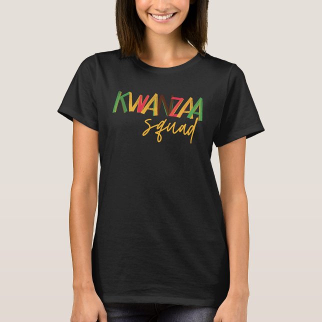 Kwanzaa Squad  Celebration Kwanzaa Family Matching T-Shirt (Front)