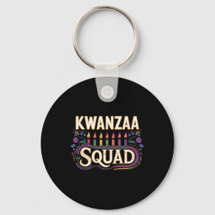 Kwanzaa Squad Family Christmas Afro-american Tee  Key Ring