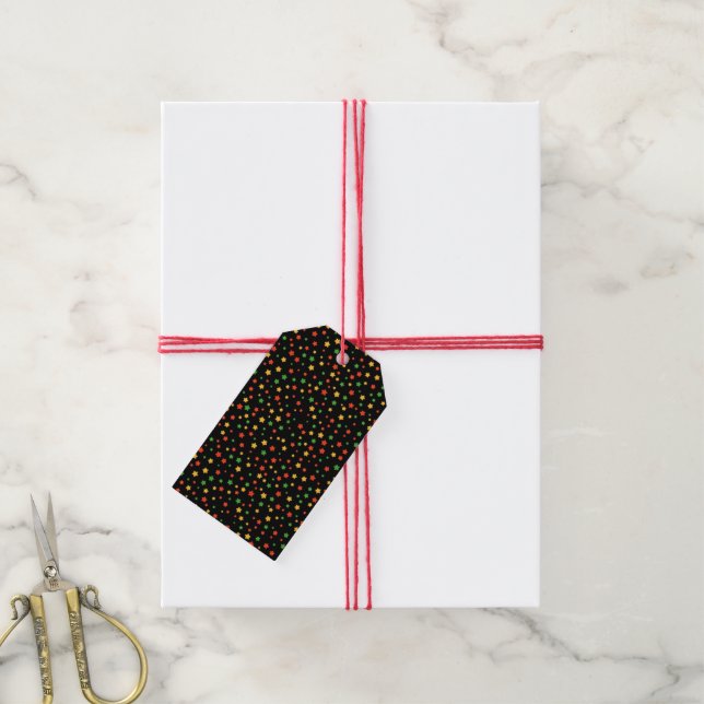 Kwanzaa Stars Gift Tags (With Twine)