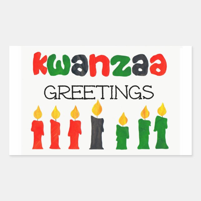Kwanzaa Stickers with Candles (Front)