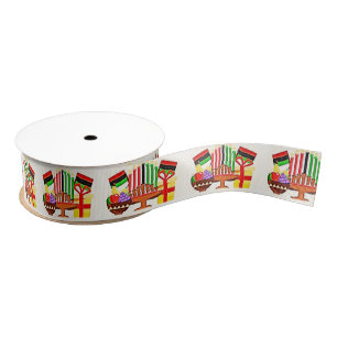 Kwanzaa Table Painting Grosgrain Ribbon