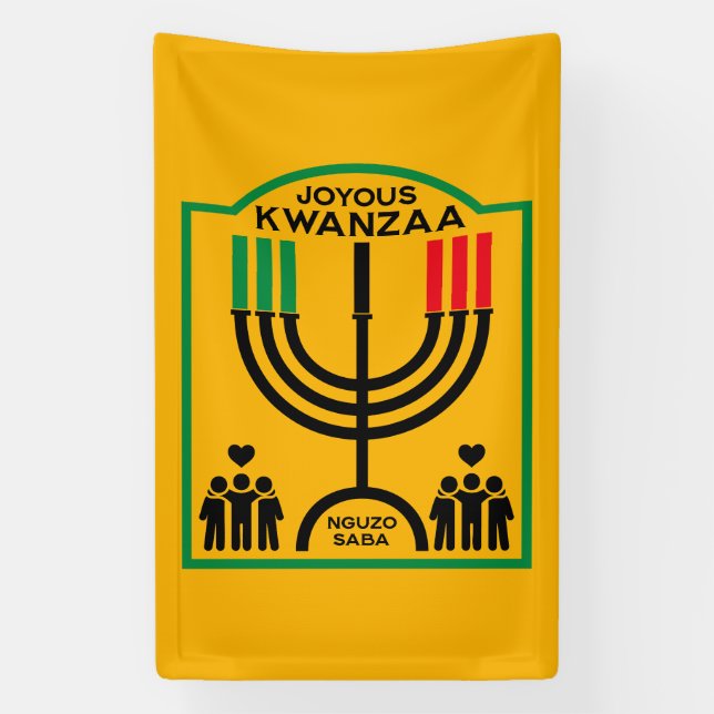 Kwanzaa Umoja Banner (Vertical)