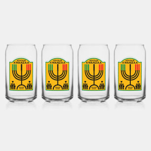 Kwanzaa Umoja Can Glass