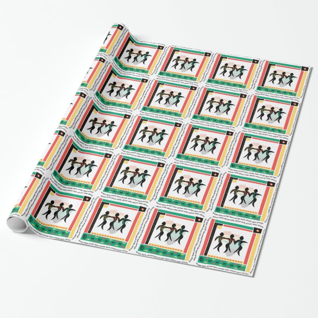 Kwanzaa Unity Wrapping Paper (Unrolled)