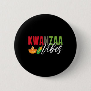 Kwanzaa Vibes African American Harvest Festival 6 Cm Round Badge