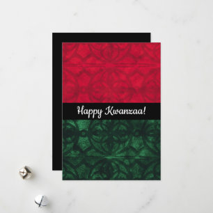 Kwanzaa Watercolor Batik Holiday Card